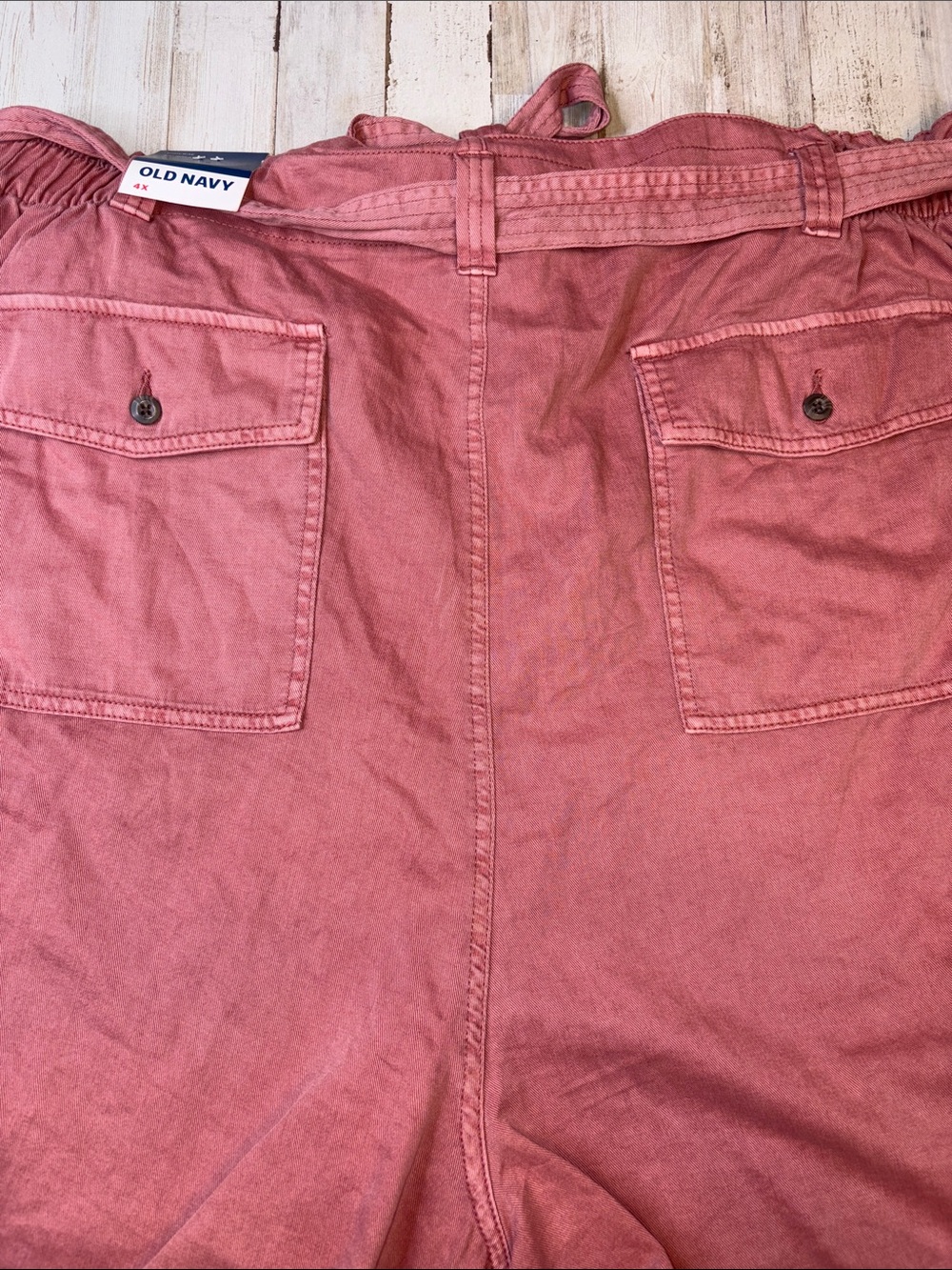 Old Navy High Rise Dusty Rose Drawstring Linen-Blend Plus Size 4X NWT! - Picture 12 of 15